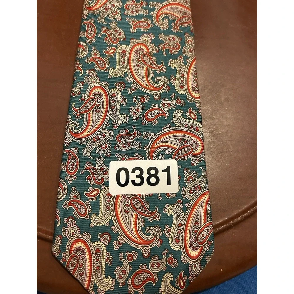 Pure Silk By Wembley Men's‎ Multicolor 100% Silk Tie Paisley Necktie